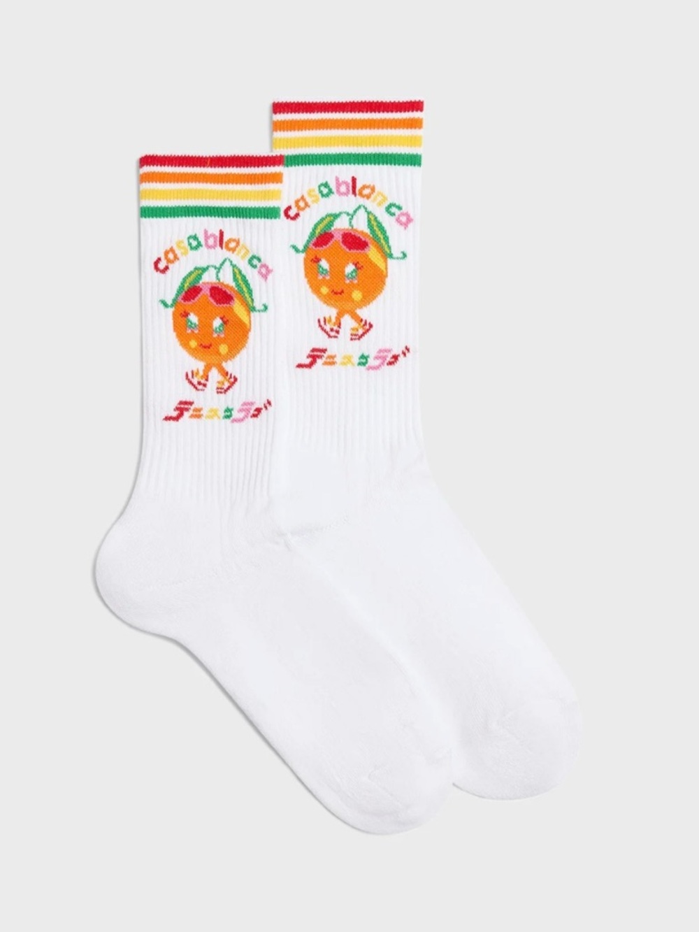 NWT Casa Blanca Kawaii Orange Sports Socks L
